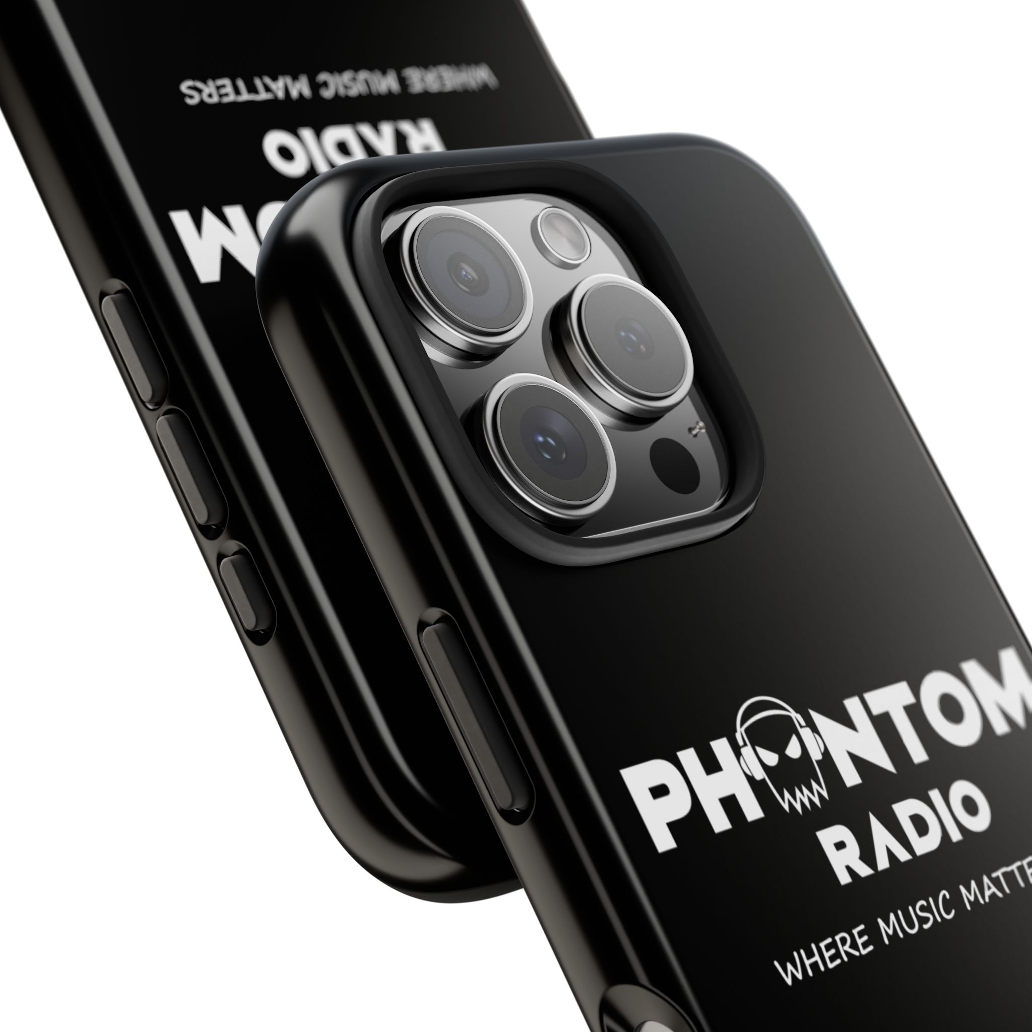 Phantom Radio Tough Phone Case — "Where Music Matters" Black Protective Cover - Image 86