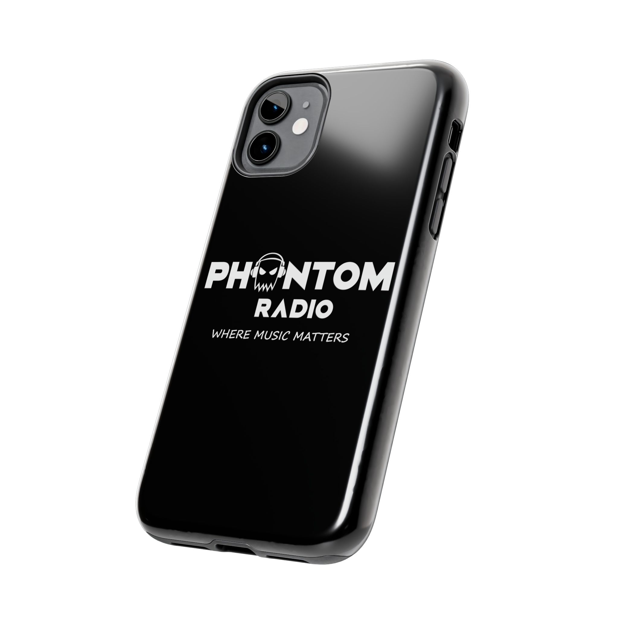 Phantom Radio Tough Phone Case — "Where Music Matters" Black Protective Cover - Image 3