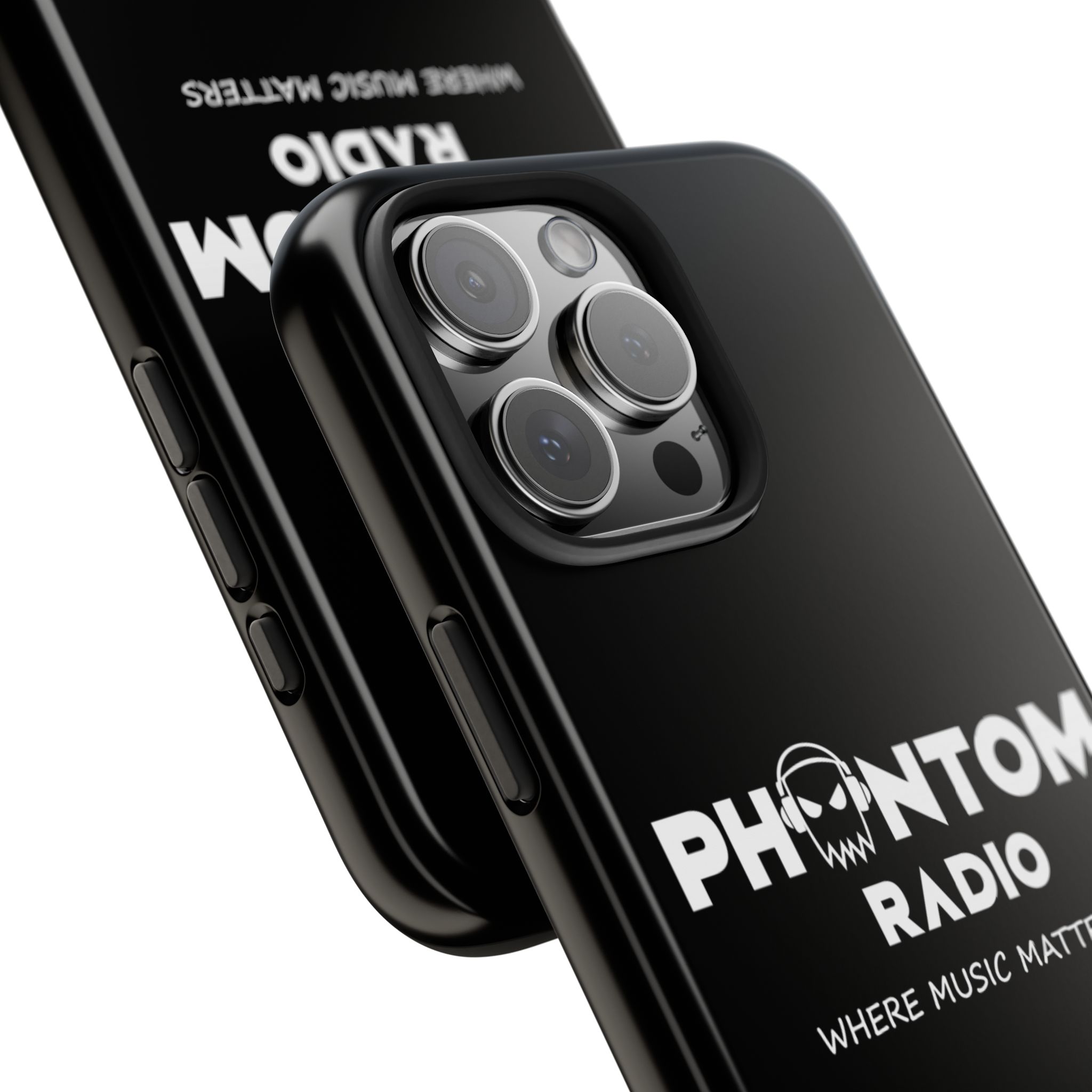 Phantom Radio Tough Phone Case — "Where Music Matters" Black Protective Cover - Image 89
