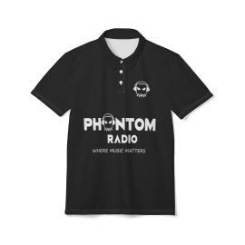 Phantom Radio Polo Shirt — 'Where Music Matters' Logo